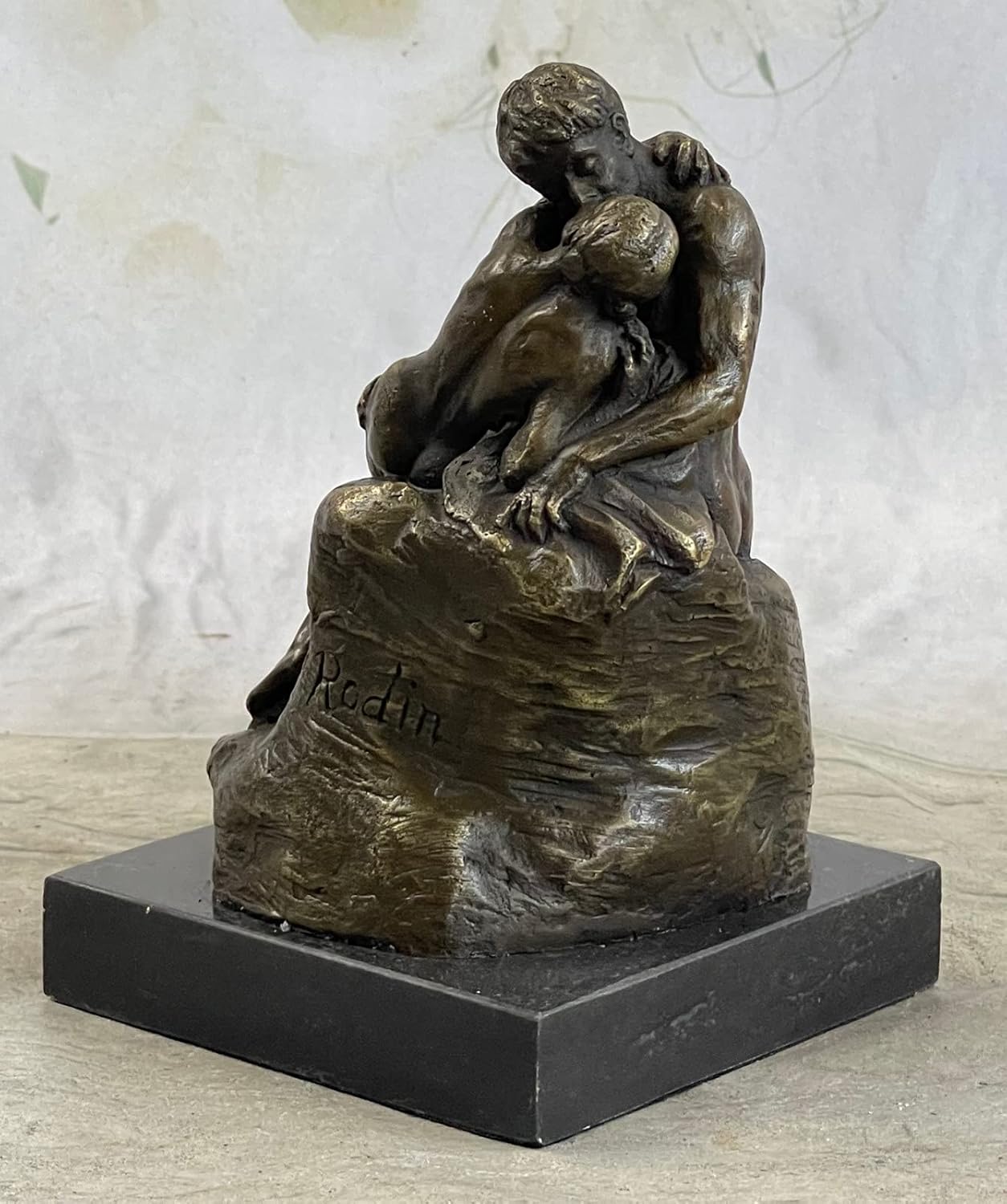 Auguste Rodin The Kiss Nude Lovers Bronze Metal 6" Sculpture Statue Marble Art