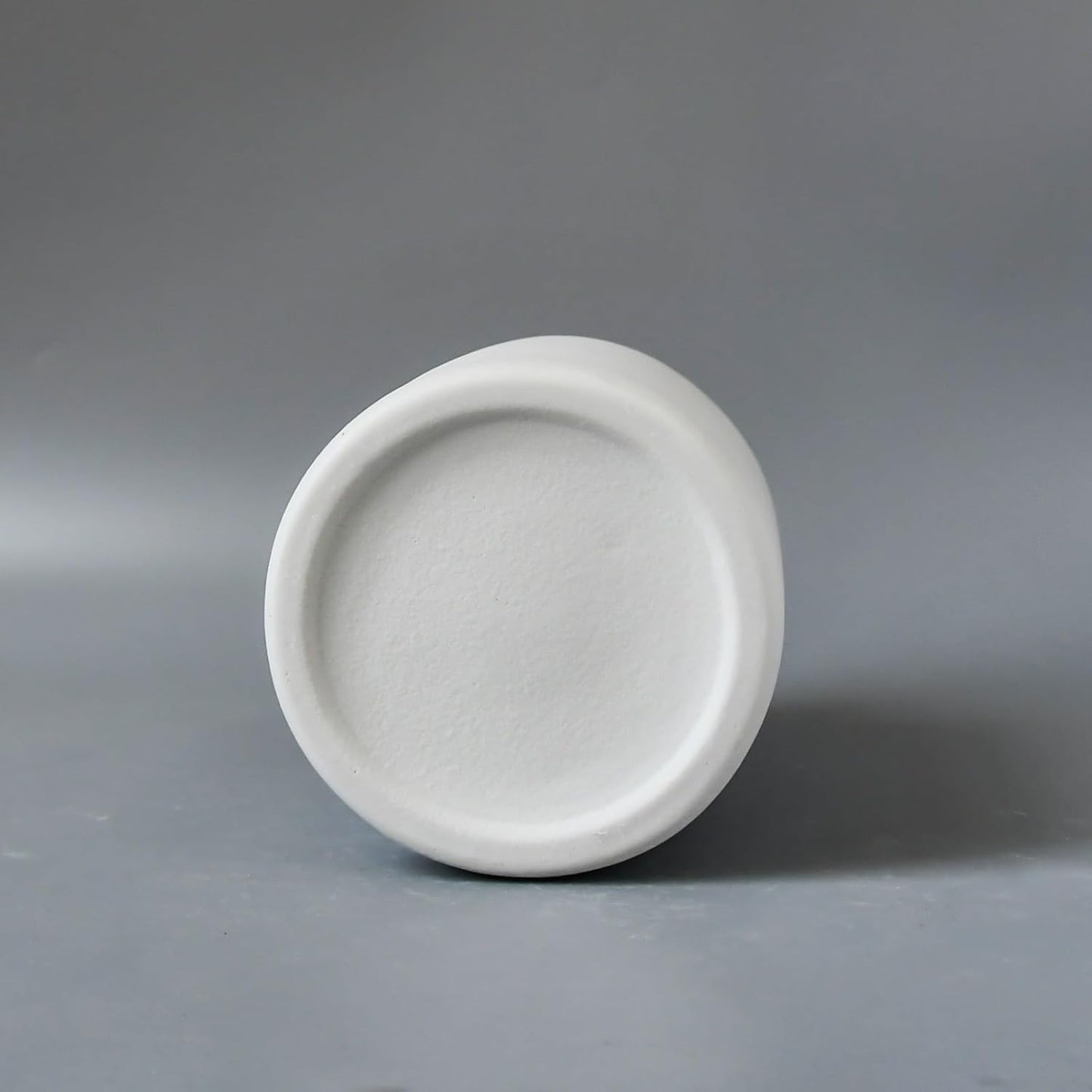 White Ceramic Vase - 7 Inch Tall - Large, Minimalist Modern Home Decor, Decorative Object - Centerpiece, Coffee Table, Living Room, Bookshelf, Office, Entryway, Console, Wedding, Flowers, Olive Plant