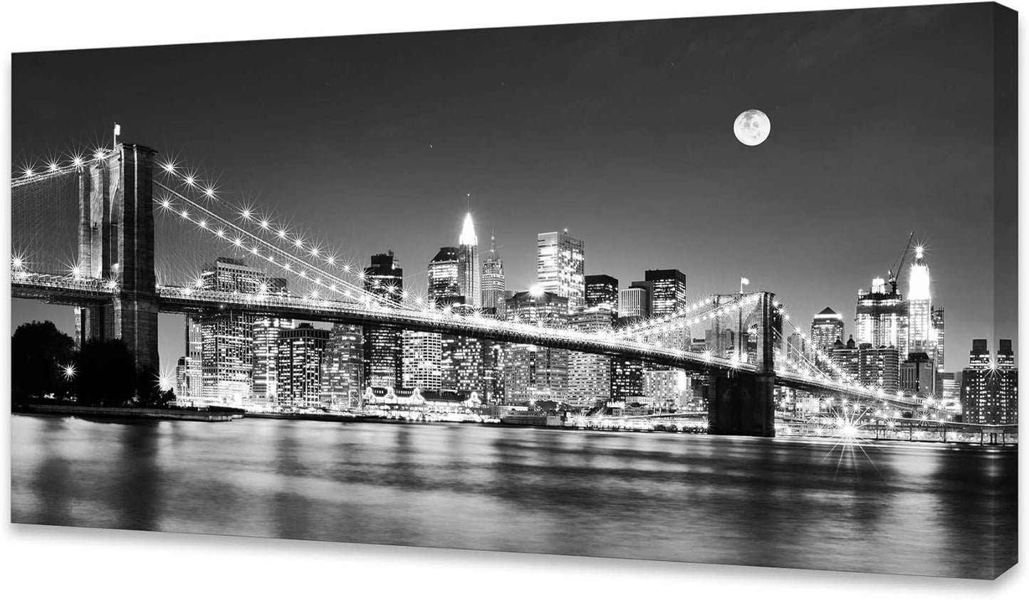 Baisuart S02250 Canvas Prints Wall Art Beach Sunset Ocean Waves Nature Pictures Stretched Canvas Wooden Framed for living Room Bedroom and Office