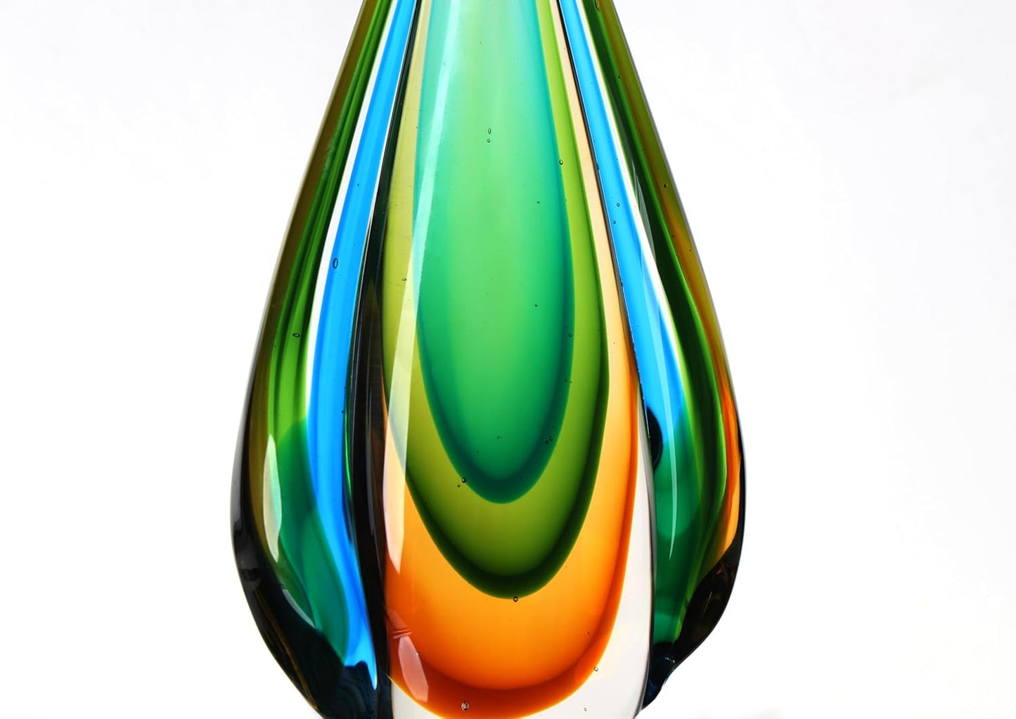 YAOYUAN Handmade Murano Glass Sculpture for Home Decor,18.11in Height (Sculpture Extra Large)