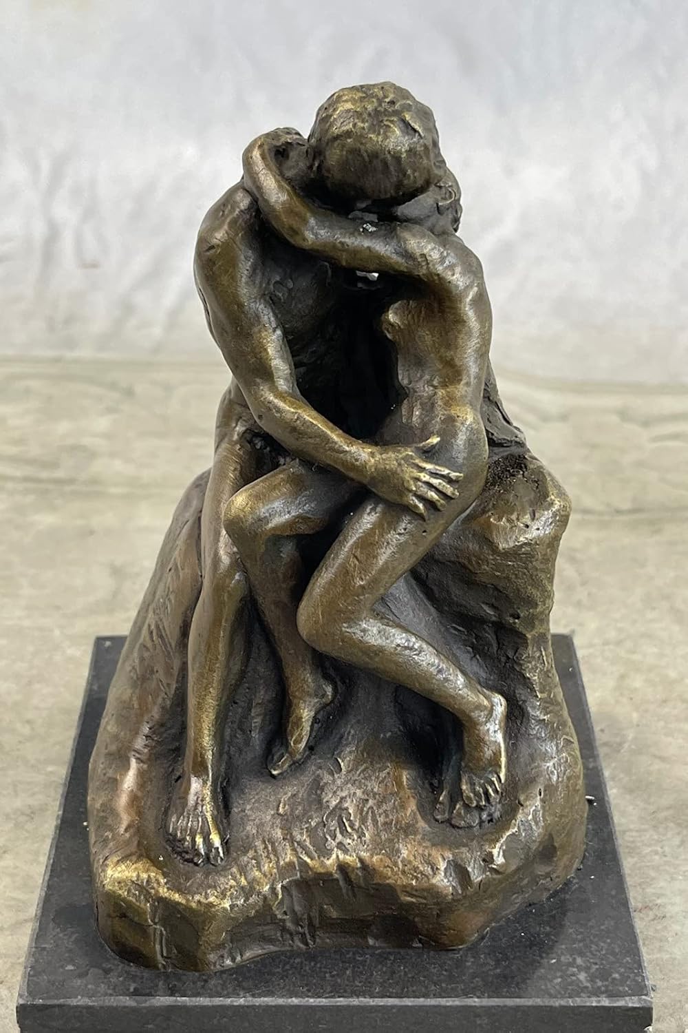 Auguste Rodin The Kiss Nude Lovers Bronze Metal 6" Sculpture Statue Marble Art