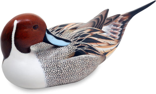 NOVICA Brown Animal Themed Albesia Wood Sculpture, 4.9" 'Posing Pintail Duck'
